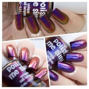 Multichrome (Holy Shift)  Multi-Color Shifting Polish:  Custom-Blended Glitter Nail Polish / Indie Lacquer / Polish Me Silly