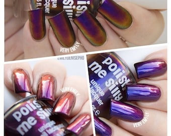 Multichrome (Holy Shift)  Multi-Color Shifting Polish:  Custom-Blended Glitter Nail Polish / Indie Lacquer / Polish Me Silly