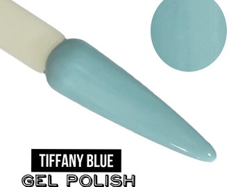 UV Led GEL Nail Polish - Tiffany Blue - Tiffany Blue Solid Opaque Creme Polish Long Lasting, Cruelty Free, Polish Me Silly