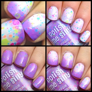 Lilac Lover- Thermal Color Changing Nail Polish Confetti Pop Nail Polish Indie Nail Polish Glitter Lacquer Varnish Water Marble Stamping