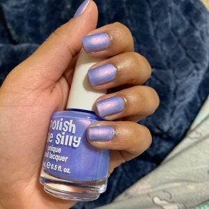 Mylar Glow Periwinkle Blue Purple Pink Yellow MintGlow Pop Nail Polish Collection Multi-Color Shifting: Mylar Oil Slick / Polish Me Silly 画像 10