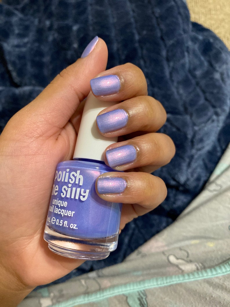 Mylar Glow Periwinkle Blue Purple Pink Yellow MintGlow Pop Nail Polish Collection Multi-Color Shifting: Mylar Oil Slick / Polish Me Silly 画像 10