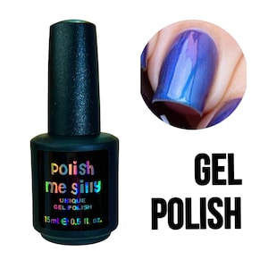 UV Led GEL Nail Polish - (Justice) Mega Multichrome  Multi-Color Shifting Polish:   Glitter Nail Polish / Indie Lacquer / Polish Me Silly