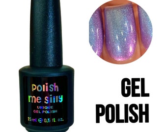 UV Led GEL Nail Polish - Groovy Glow - Blue Purple Glow Pop Multi-Color Shifting Oil Slick Polish Me Silly