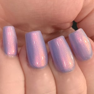 Mylar Glow Periwinkle Blue Purple Pink Yellow MintGlow Pop Nail Polish Collection Multi-Color Shifting: Mylar Oil Slick / Polish Me Silly 画像 7