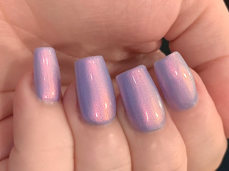 Mylar Glow Periwinkle Blue Purple Pink Yellow MintGlow Pop Nail Polish Collection Multi-Color Shifting: Mylar Oil Slick / Polish Me Silly 画像 7