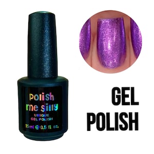 Electric Vibes Bright Purple Metallic Foil Nail Polish: Custom-Blended Glitter Nail Polish / Indie Lacquer / Polish Me Silly image 3