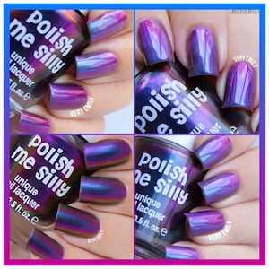 Mega Multichrome (Envy)  Multi-Color Shifting Polish:  Custom-Blended Glitter Nail Polish / Indie Lacquer / Polish Me Silly