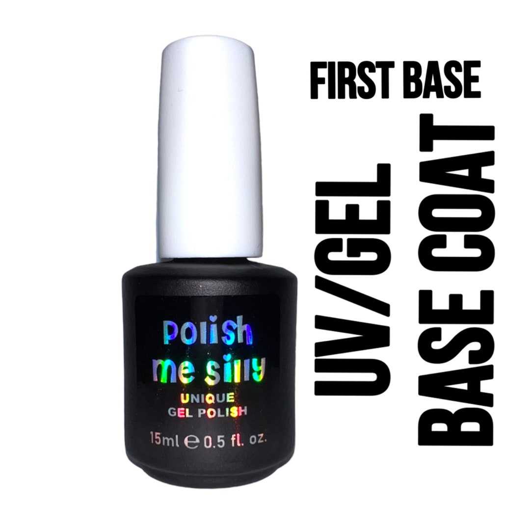 First Base UV/GEL Clear Base Coat Step 1 Shiny Indie Nail Polish Quick Dry Base Coat Nail Care