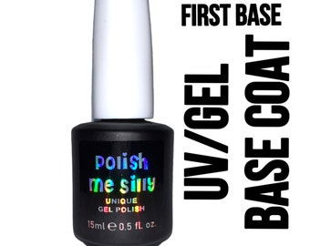 First Base - UV/GEL Clear Base Coat - Step 1 - Shiny Indie Nail Polish Quick Dry Base Coat Nail Care