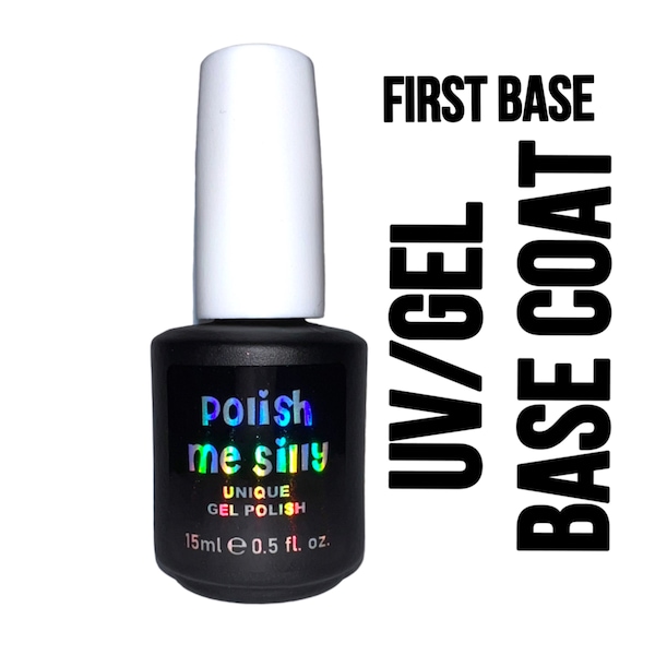 First Base - UV/GEL Clear Base Coat - Step 1 - Shiny Indie Nail Polish Quick Dry Base Coat Nail Care