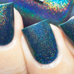 Holographic - Tealing No Lies:  Custom-Blended Glitter Nail Polish / Indie Lacquer / Polish Me Silly