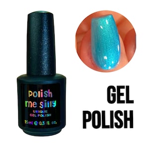 UV Led GEL Nail Polish -Tahiti Tide-  Turquoise Blue Green Multi-Color Shifting Polish Glitter Nail Polish / Indie Lacquer / Polish Me Silly