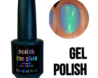 UV LED GEL Nagellack - Glowtastic - Lila Grön Blå "Glow Pop Nail Polish Collection" Flerfärgsskiftande: Oljefläck /Polish Me Silly