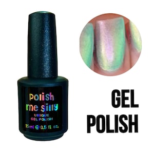UV Led GEL Nail Polish - Watermelon Sugar Glow - Mint Green Pink Red Yellow Glow Pop Multi-Color Shifting Oil Slick Polish Me Silly