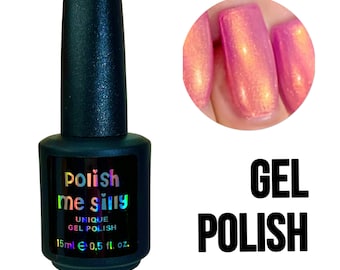 UV LED GEL Nagellack - Sugarplum Glow - Rosa Orange Gul Lila Glow Pop Flerfärgad Skiftande Oljefläckig Nagellack Mig Silly