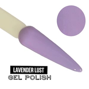 UV Led GEL Nail Polish - Lavender Lust - Pastel Purple Polish Solid Opaque Creme Polish Long Lasting, Cruelty Free, Polish Me Silly