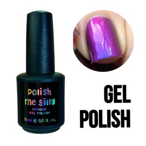 UV Led GEL Nail Polish -(Magenta Yenta) Mega Multi-chrome Multi-Color Shifting Polish Glitter Nail Polish / Indie Lacquer / Polish Me Silly