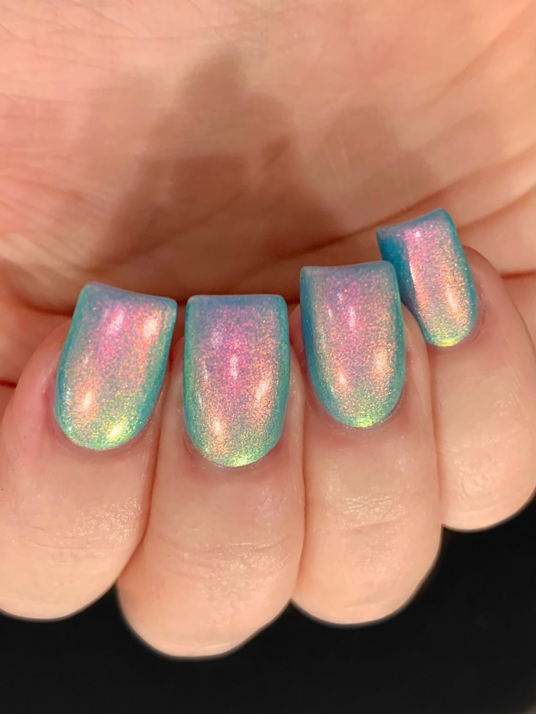 Aurora Glow - Turquoise Blue Pink Orange Yellow Green &quot;Glow Pop Nail Polish Collection&quot; Multi-Color Shifting: Oil Slick /Polish Me Silly