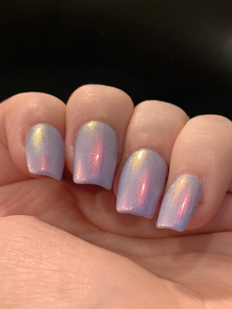 Mylar Glow Periwinkle Blue Purple Pink Yellow MintGlow Pop Nail Polish Collection Multi-Color Shifting: Mylar Oil Slick / Polish Me Silly 画像 5