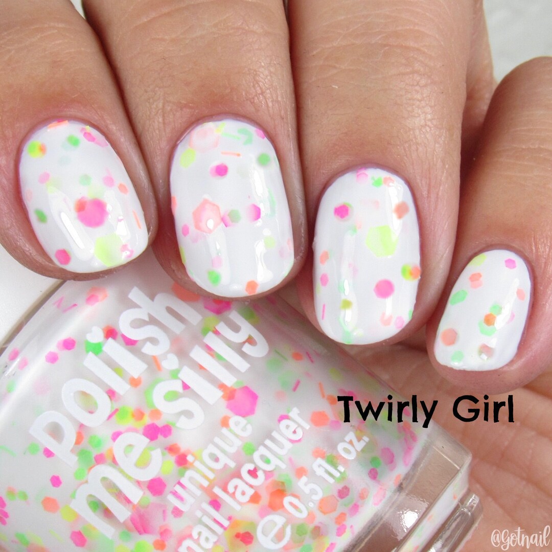 Twirly Girlz: Custom-blended NEON Glitter Nail Polish / Lacquer ...
