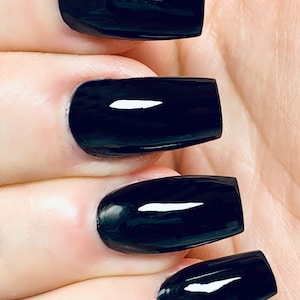 Blackout Solid Black Creme Polish By Polish Me Silly Nail polish image 2