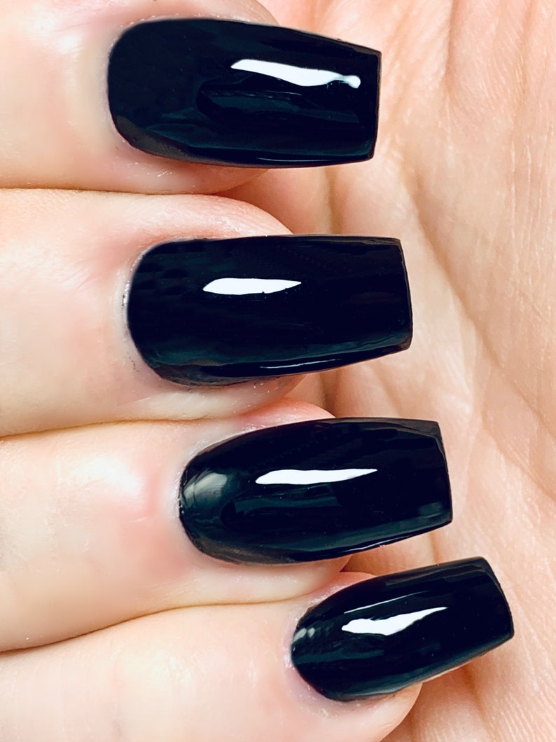 Blackout Solid Black Creme Polish By Polish Me Silly Nail polish image 2