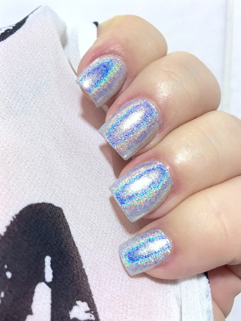 Chasing Rainbows 100% Holographic/SPECTRAFLAIR Nail Polish Indie Rainbow Pop Nail Polish Lacquer Water Marble Stamping Nail Polish Me Silly image 10