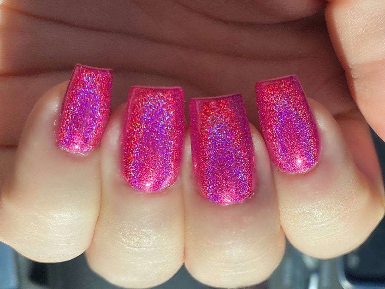 Hottie Tottie Hot Pink Blue Shimmer Multi-color Shifting Polish:  Custom-blended Glitter Nail Polish / Indie Lacquer / Polish Me Silly - Etsy