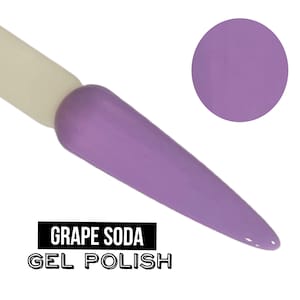 UV Led GEL Nail Polish - Grape Soda - Iris Purple Polish Solid Opaque Creme Polish Long Lasting, Cruelty Free, Polish Me Silly