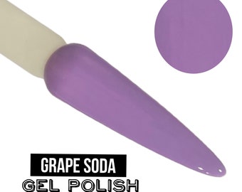 UV Led GEL Nail Polish - Grape Soda - Iris Purple Polish Solid Opaque Creme Polish Long Lasting, Cruelty Free, Polish Me Silly