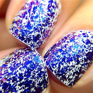FLAKIE-Forbidden Topcoat (larger flakes)Multi-Color Shifting Polish: Custom-Blended Glitter Nail Polish/Indie Lacquer /Polish Me Silly