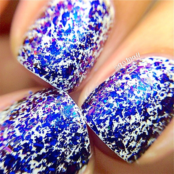 FLAKIE-Forbidden Topcoat (larger flakes)Multi-Color Shifting Polish: Custom-Blended Glitter Nail Polish/Indie Lacquer /Polish Me Silly