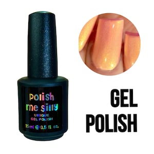 UV Led GEL Nail Polish - Tropical Glow - Peach Orange Pink Yellow Glow Pop Multi-Color Shifting Oil Slick Polish Me Silly