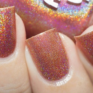 Holographic - Rusty But Ready:  Custom-Blended Glitter Nail Polish / Indie Lacquer / Polish Me Silly