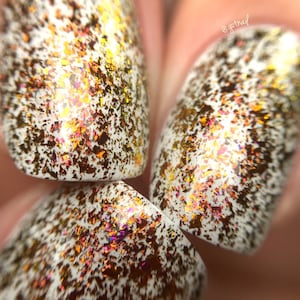 FLAKIE-Copper Mania Topcoat (larger flakes)Multi-Color Shifting Polish: Blended Glitter Nail Polish/Indie Lacquer /Polish Me Silly