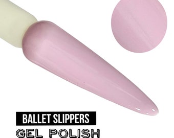 UV LED GEL Nagellack - Ballet Slippers - Babyrosa Solid Opaque Creme Polish Långvarigt, Cruelty Free, Polish Me Silly