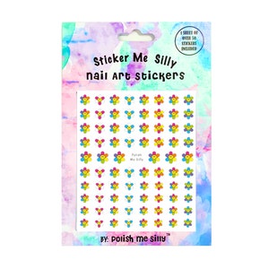 Happy Flower Nail Stickers - Nail Art - Polish Me Silly - Gift -