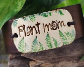 Plant Mom Bracelet, Plant Mom Jewelry, Gift for Plant Lovers