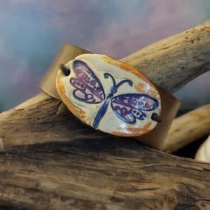 Dragonfly Bracelet, Dragonfly Jewelry, Gifts for Dragonfly Lovers, Insect Jewelry, Purple Dragonfly Bracelet