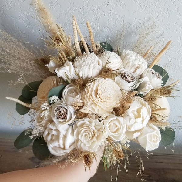Rustic Wedding Bouquet - Etsy