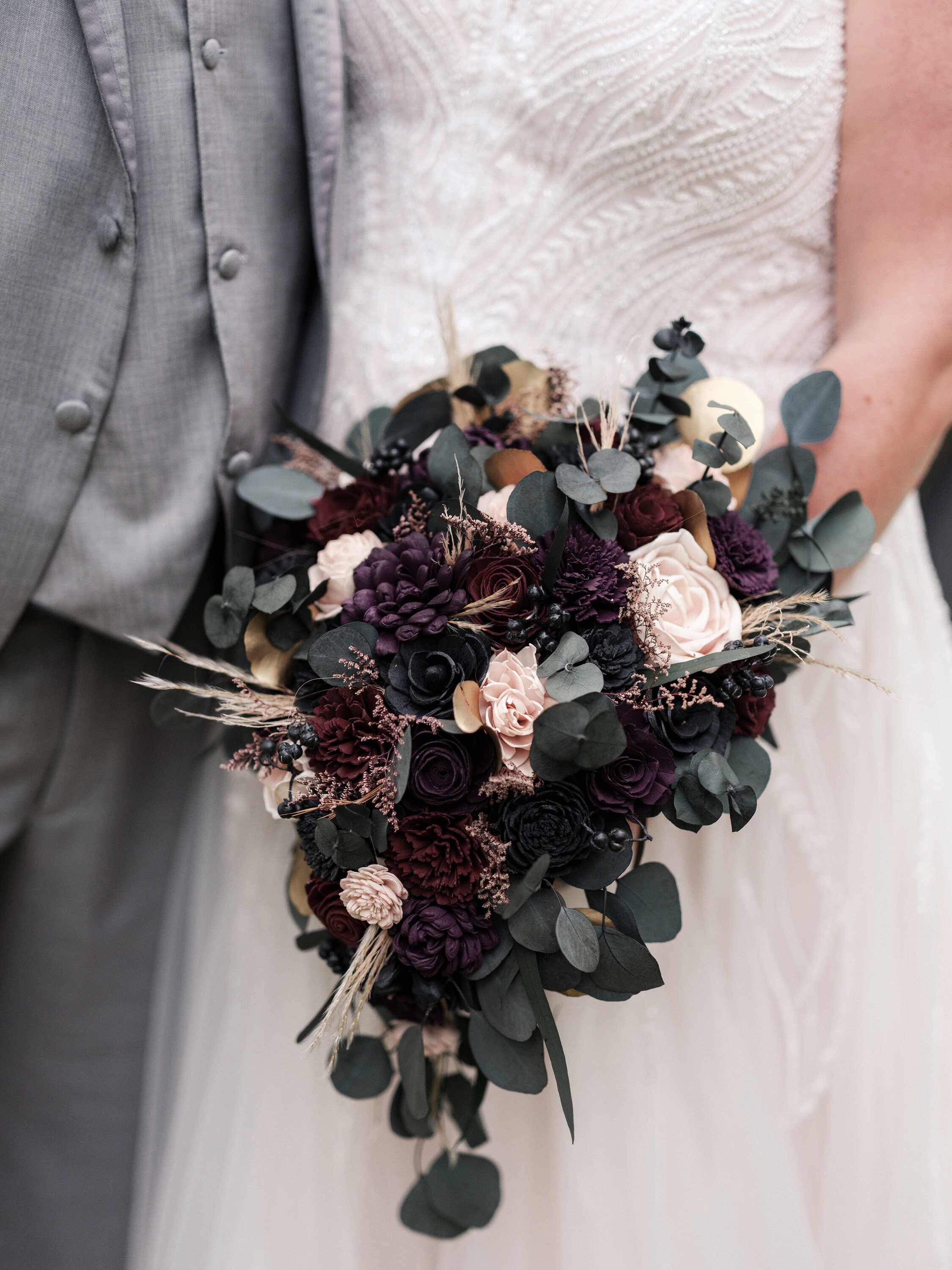 Blue Thistle Burgundy Dried Flowers /preserved Daisy Flowers