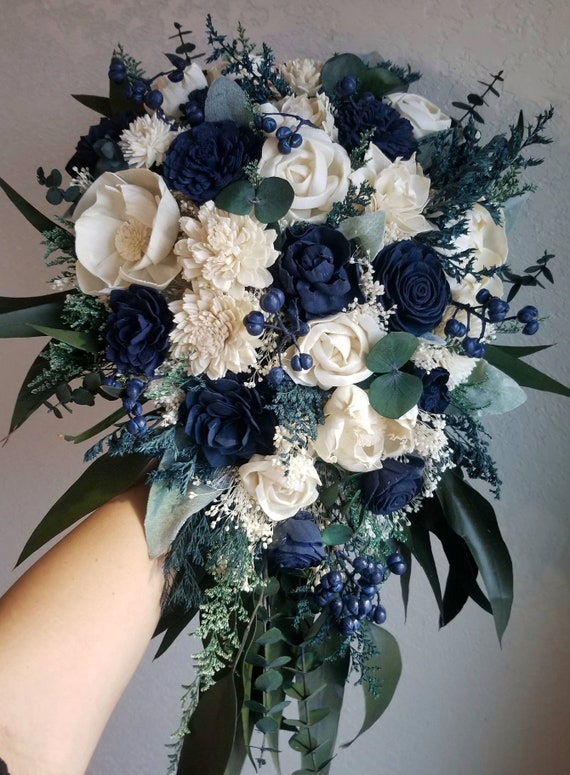 Bouquets Navy Blue Rustic Bridesmaid Dresses Inch Wide Navy Blue Bridesmaid  Bouquet