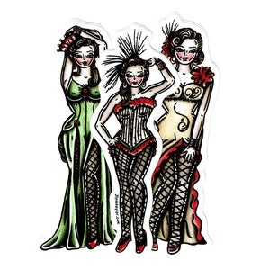 Saloon Girl Sticker Set (Sale)