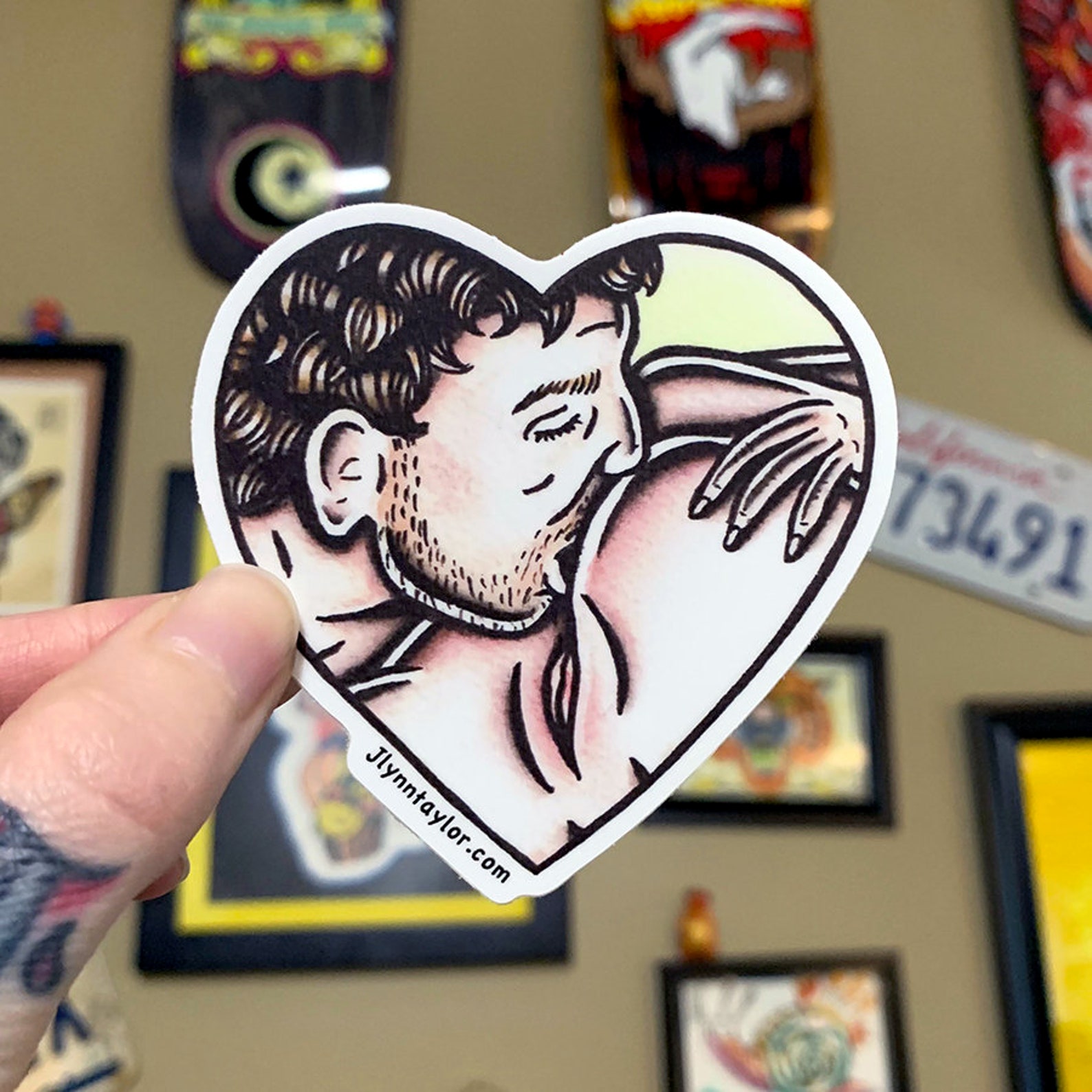 Naughty Heart Sticker 3/1 Mature Content Etsy