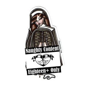 Naughty Nun Pinup Sticker (Mature Content)