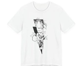 Payasa Die-Cut Sticker T-shirt - Vit | Chicano Tattoo Art