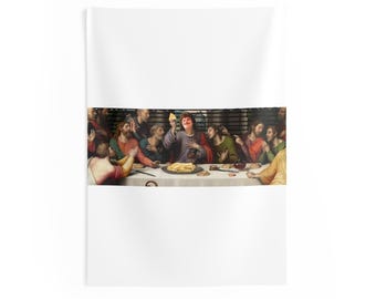 Luchador Last Supper Tapestry | Chicano Wall Hanging