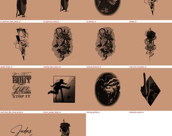 FiveM Tattoo Pack | Chicano Add-On Tattoos for GTA RP Servers | Pachuco, La Catrina, Payasa, Medusa | Male & Female | Diseños by J