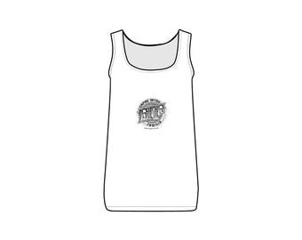 Empire Tattoo Circle Logo Women's Fitted Rib Tank Top | Tattoo Shop Shirt